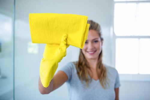 Local cleaners preparing a flat for move in within W10