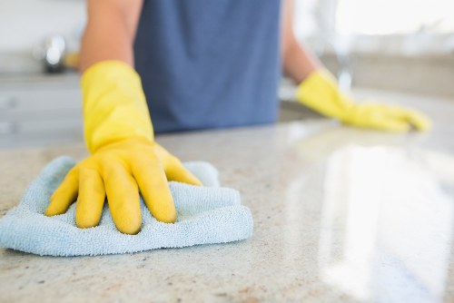Professional cleaning of shared hallway and lift area in W10